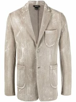 Avant Toi blazer en cachemire à effet délavé