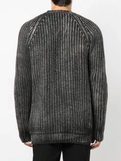 Avant Toi cardigan en maille épaisse à effet usé