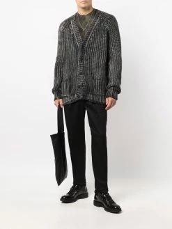 Avant Toi cardigan en maille épaisse à effet usé