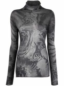 Avant Toi pull bicolore à fleurs