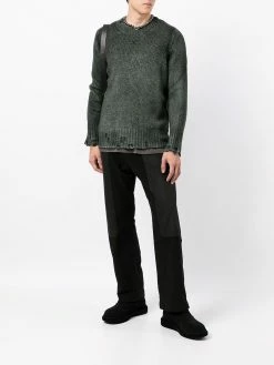 Avant Toi sweat en maille nervurée à effet usé