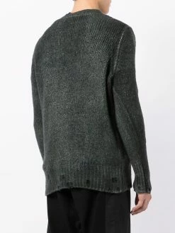 Avant Toi sweat en maille nervurée à effet usé