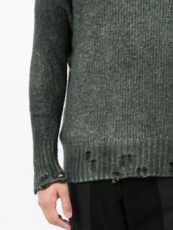 Avant Toi sweat en maille nervurée à effet usé