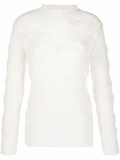 Avant Toi pull en maille ajourée à col rond