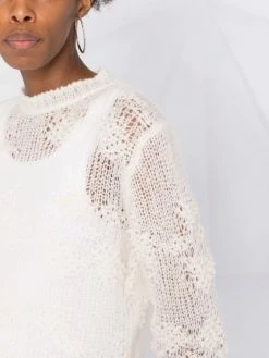 Avant Toi pull en maille ajourée à col rond