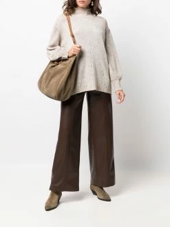 Avant Toi pull brodé de sequins à col roulé