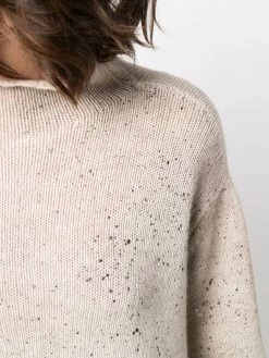 Avant Toi pull brodé de sequins à col roulé