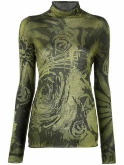 Avant Toi haut imprimé à col roulé