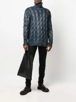 Avant Toi pull en maille torsadée à col roulé