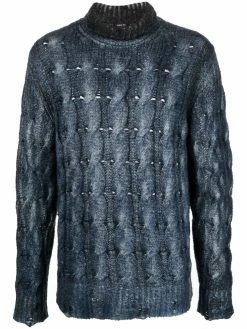 Avant Toi pull en maille torsadée à col roulé