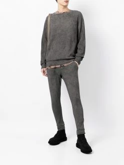 Avant Toi pantalon de jogging à effet usé