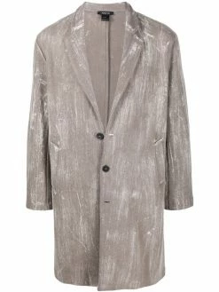 Avant Toi manteau boutonné à fini texturé