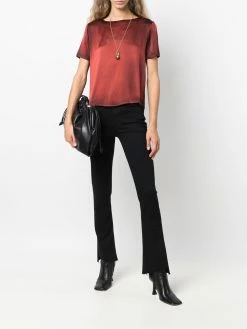 Avant Toi t-shirt en soie à col rond